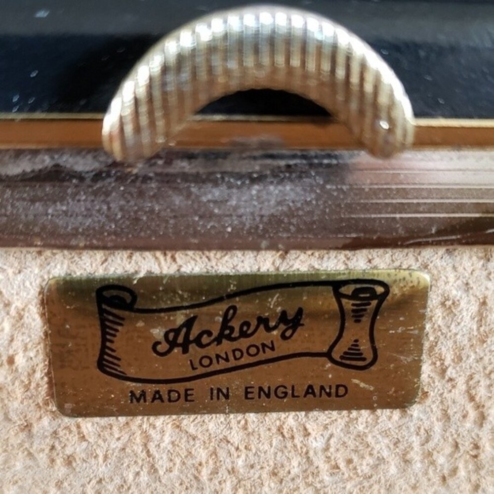 Vintage Ackery London Made in England Black Leather Handbag - Picture 4 of 14